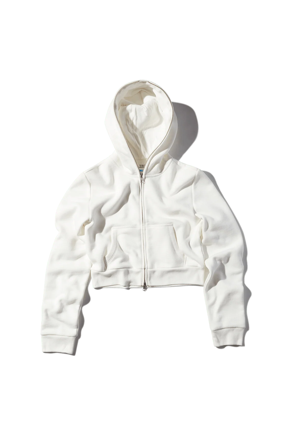 Cropped Full Zip Body Bag Hoodie - Image 11