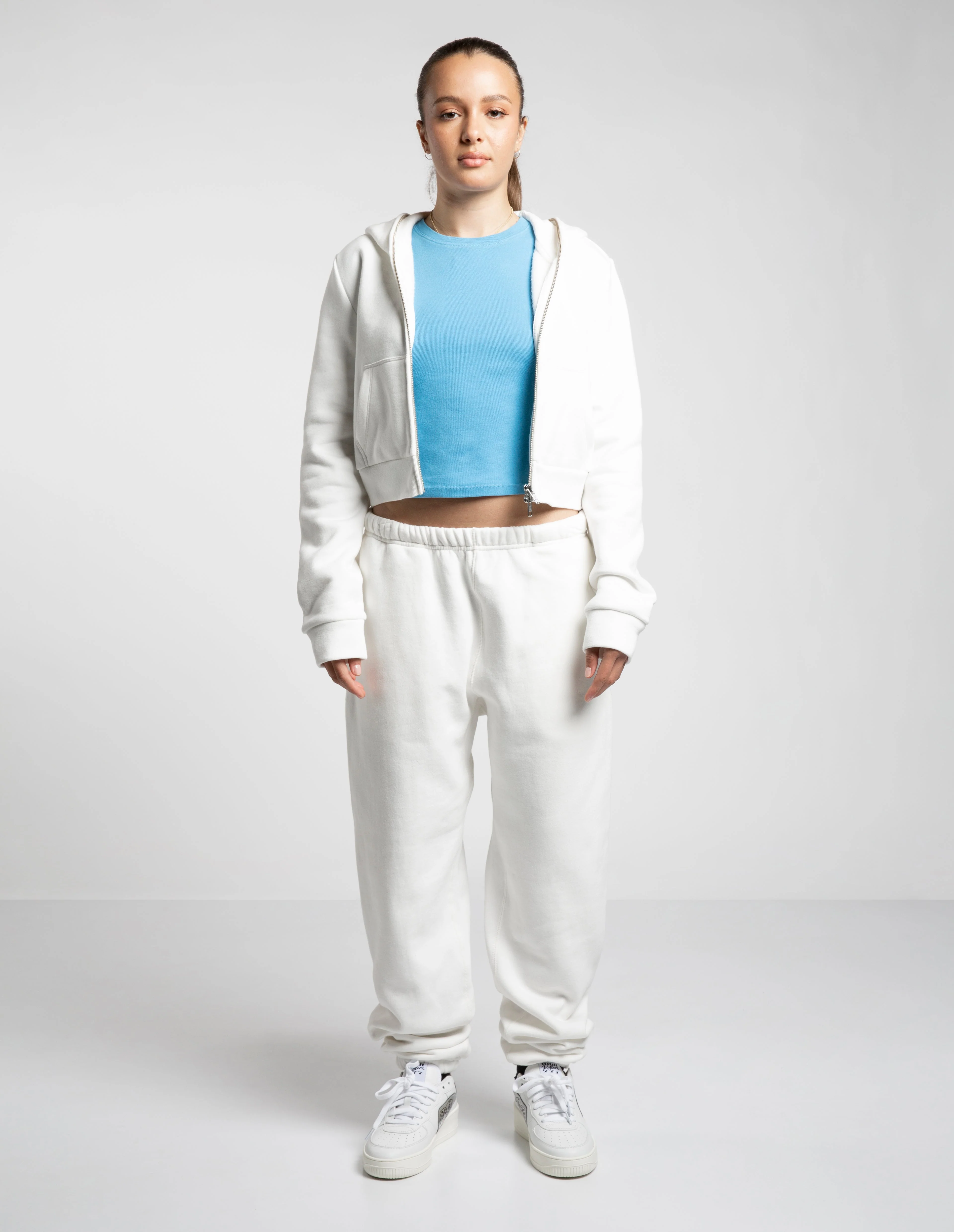 Cropped Full Zip Body Bag Hoodie - Image 14