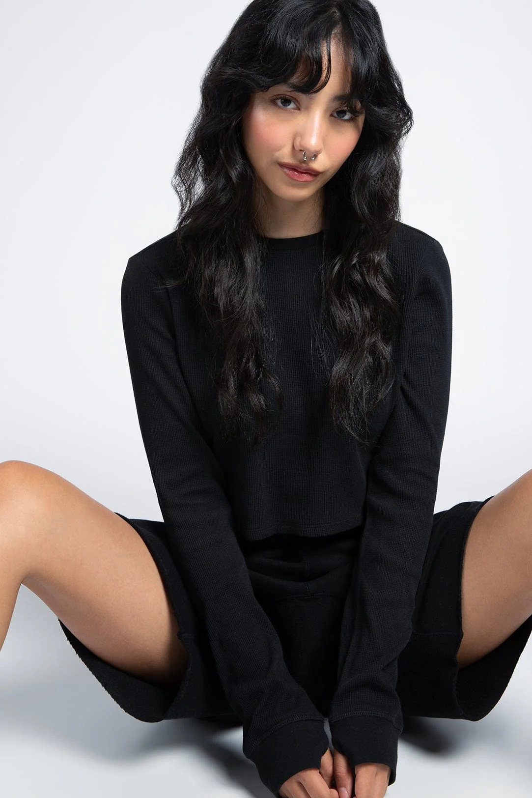 Cropped Thermal Longsleeve Tee - Image 7